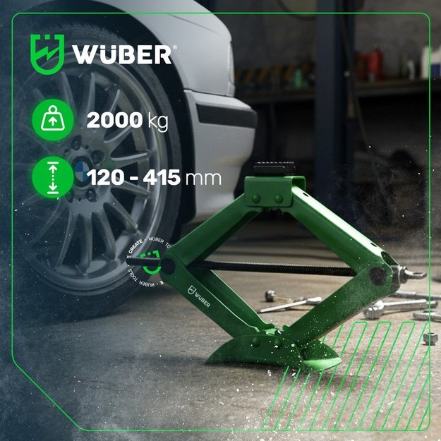 WUBER W22023 scissor car jack 2T 120-415 mm