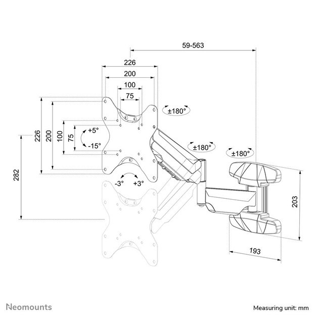 Neomounts WL70-550BL12