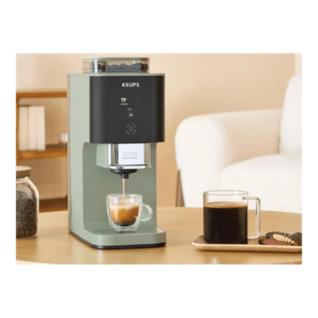 Krups Coffee Maker | SA401LE0 Crush | Pump pressure 15 bar | Automatic | Black/Green | 1370 W