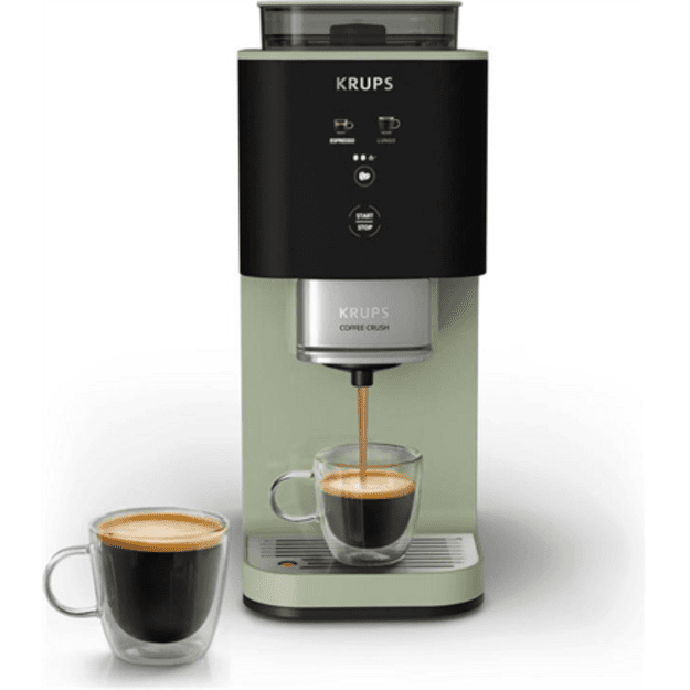 Krups Coffee Maker | SA401LE0 Crush | Pump pressure 15 bar | Automatic | Black/Green | 1370 W