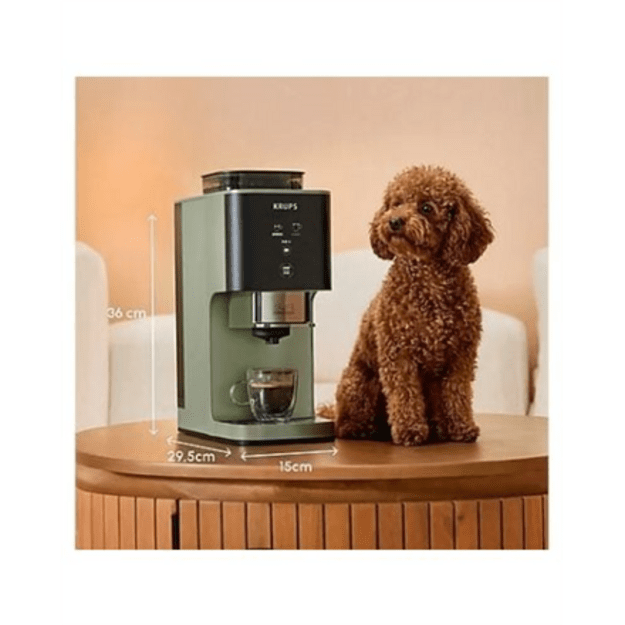 Krups Coffee Maker | SA401LE0 Crush | Pump pressure 15 bar | Automatic | Black/Green | 1370 W