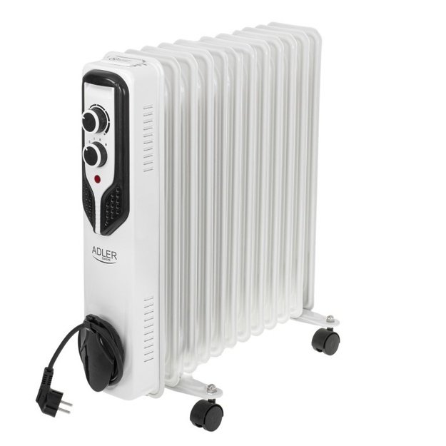 Adler | Oil-Filled Radiator | AD 7817 | Oil Filled Radiator | 2500 W | Number of power levels 3 | White