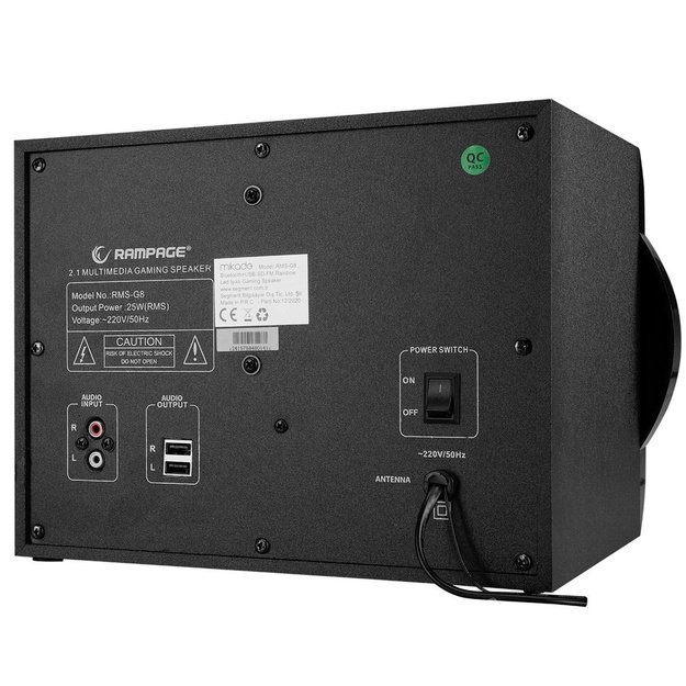 RAMPAGE RMS-G8 GAMING SPEAKERS 25 W BT USB SD FM