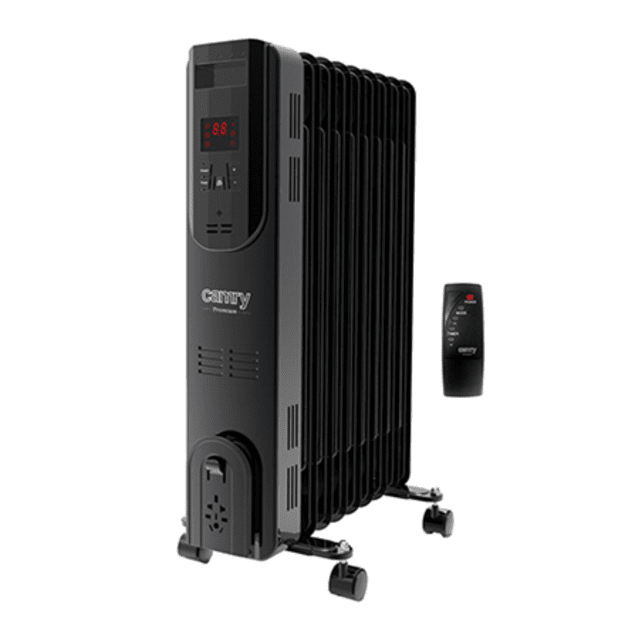 Electric oil heater with remote control CAMRY CR 7810 9 ribs black