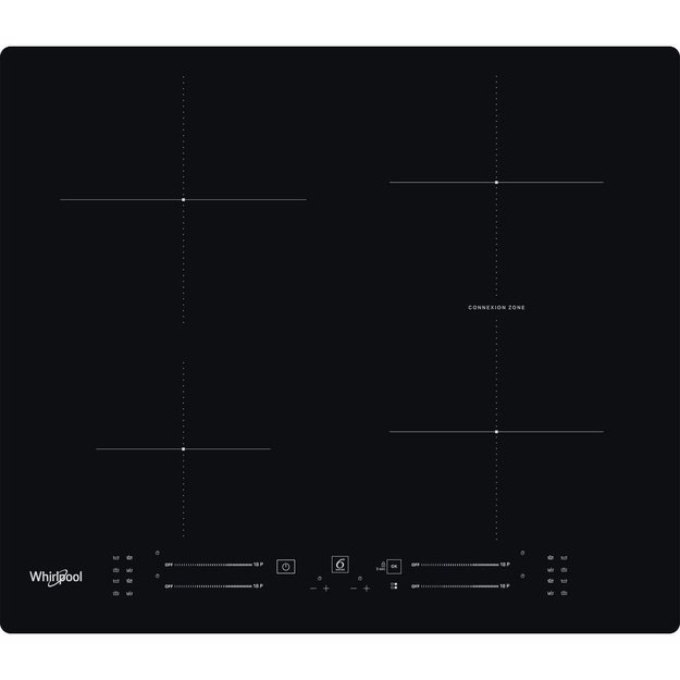 Whirlpool WB S2560 NE Black Built-in 59 cm Zone induction hob 4 zone(s)