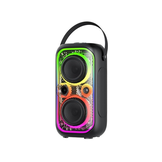 Tracer 47875 Poweraudio CRYSTAL 60 BT TWS Speaker, Black With RGB