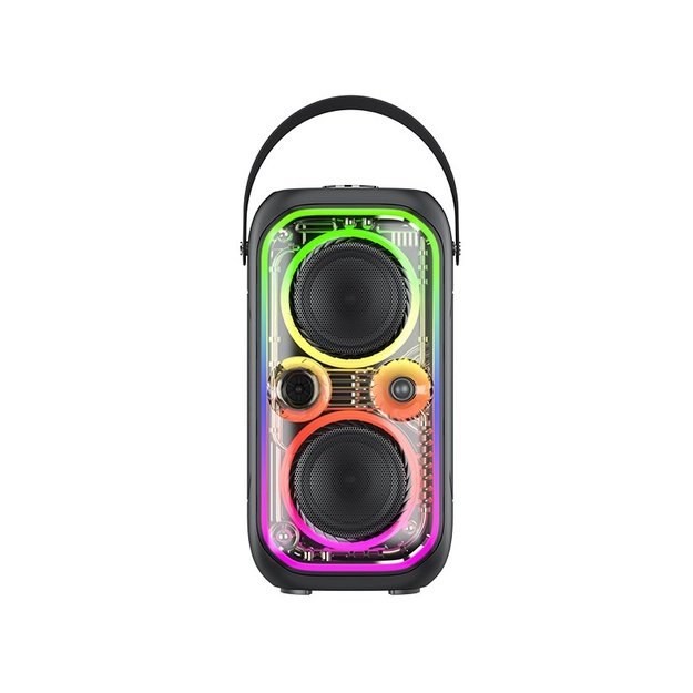 Tracer 47875 Poweraudio CRYSTAL 60 BT TWS Speaker, Black With RGB