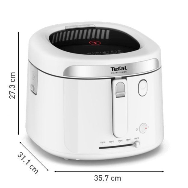 Tefal Filtra Vision FF2541E0 fryer Single 2.1 L Stand-alone 1900 W Deep fryer White