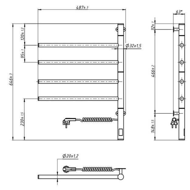 NAVIN Arabesque 480 x 600 Sensor, baltas, 12-123033-4860