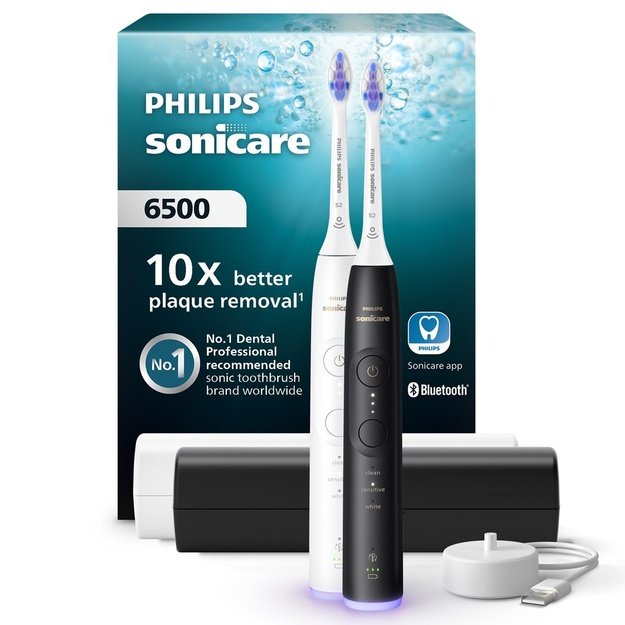 Philips Series 6500 HX7419/01 Rechargeable Sonic Electric Toothbrush