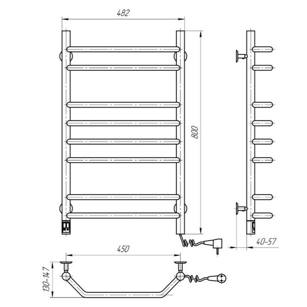 NAVIN Bliuz 480*800 Sensor su laikmačiu dešinė 10-006033-4880 5