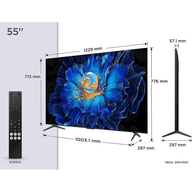 Televizorius 55  TCL 55C61KS