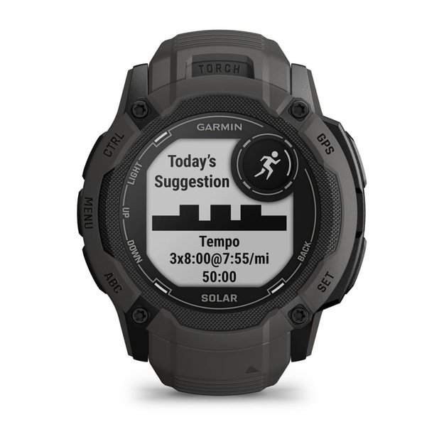 Garmin Instinct 2X Solar 2.79 cm (1.1 ) MIP 50 mm Digital 176 x 176 pixels Touchscreen Graphite GPS (satellite)