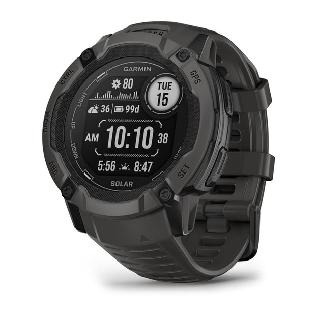 Garmin Instinct 2X Solar 2.79 cm (1.1 ) MIP 50 mm Digital 176 x 176 pixels Touchscreen Graphite GPS (satellite)