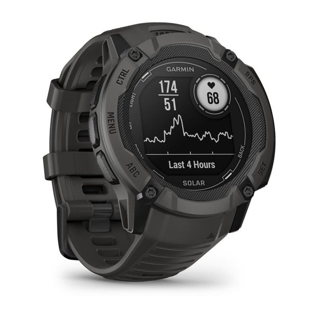 Garmin Instinct 2X Solar 2.79 cm (1.1 ) MIP 50 mm Digital 176 x 176 pixels Touchscreen Graphite GPS (satellite)