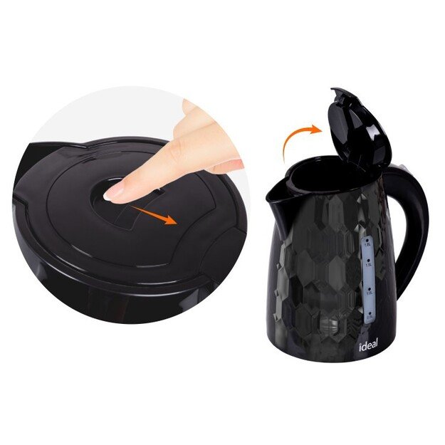 IDEAL Kettle 1.8 l, power 1500 W, glossy black 2