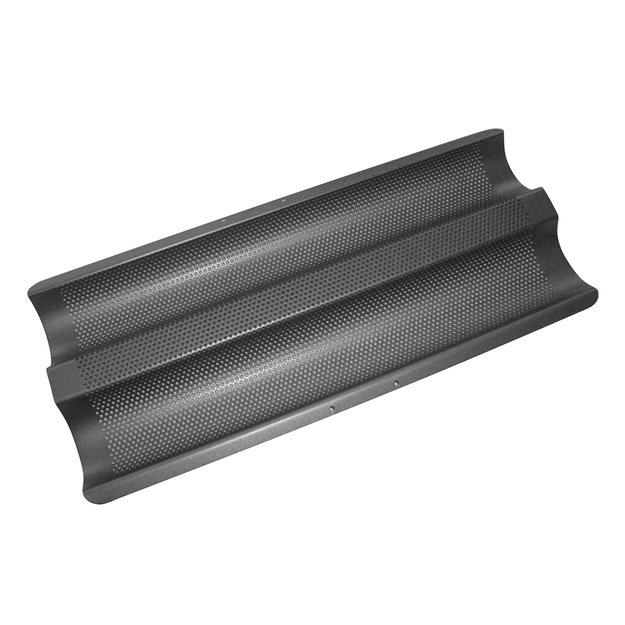 2-baguette perforated baking tin, 35 cm