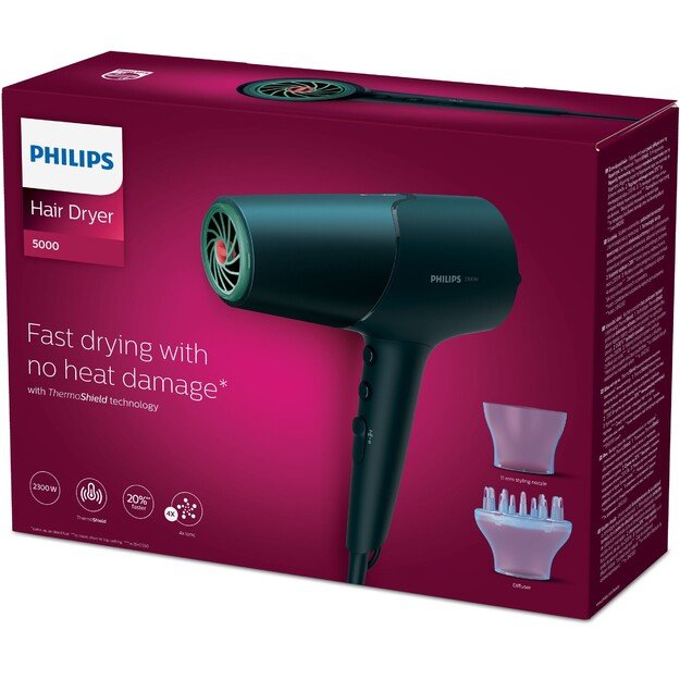 Philips 5000 series BHD512/00 hair dryer 2300 W Navy 1