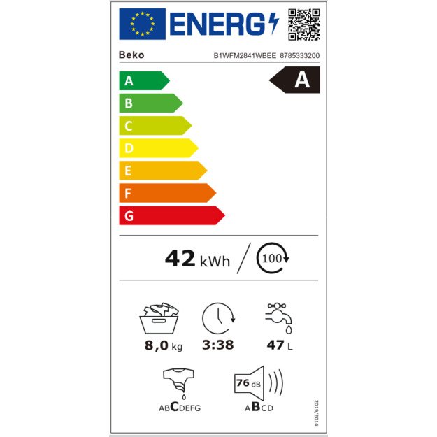 Washing machine BEKO B1WFM2841WBEE 2