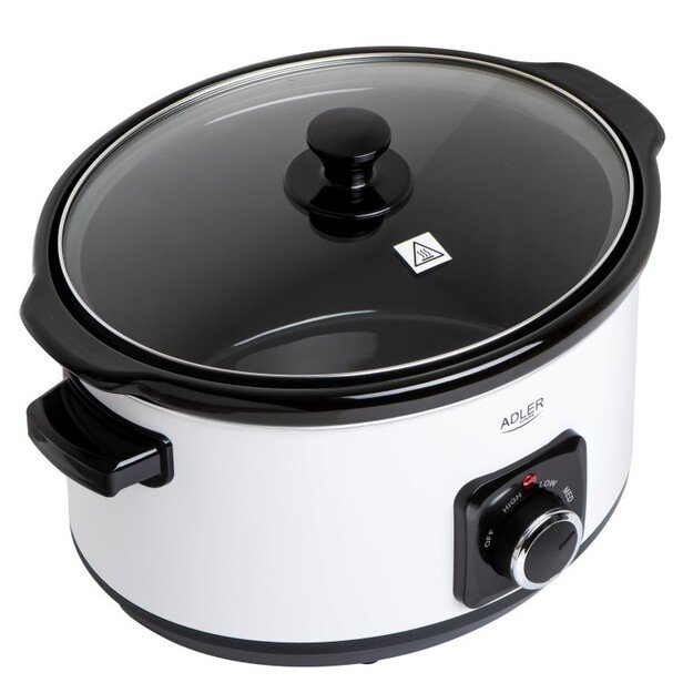 Adler | Slow Cooker | AD 6413w | 290 W | 5.8 L | Number of programs 3 | White 4