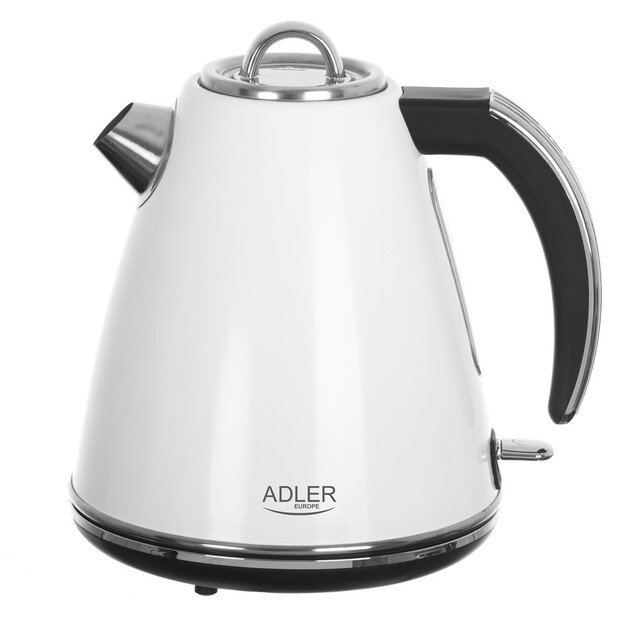 Adler Kettle AD 1343 Electric, 2200 W, 1.5 L, Stainless steel, 360° rotational base, White 4