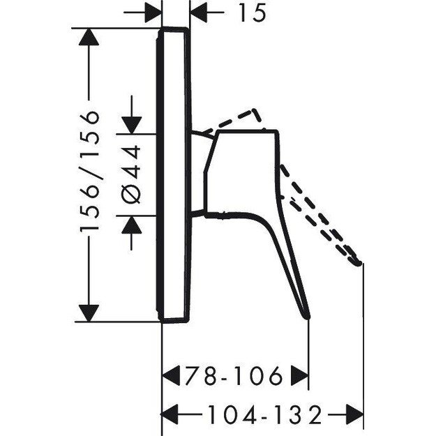 Potinkinis dušo maišytuvas Hansgrohe Vivenis 75615670, juodas matinis 1