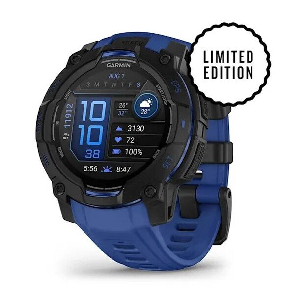 Garmin Instinct 3 3.05 cm (1.2 ) AMOLED 45 mm Digital 390 x 390 pixels Black GPS (satellite)