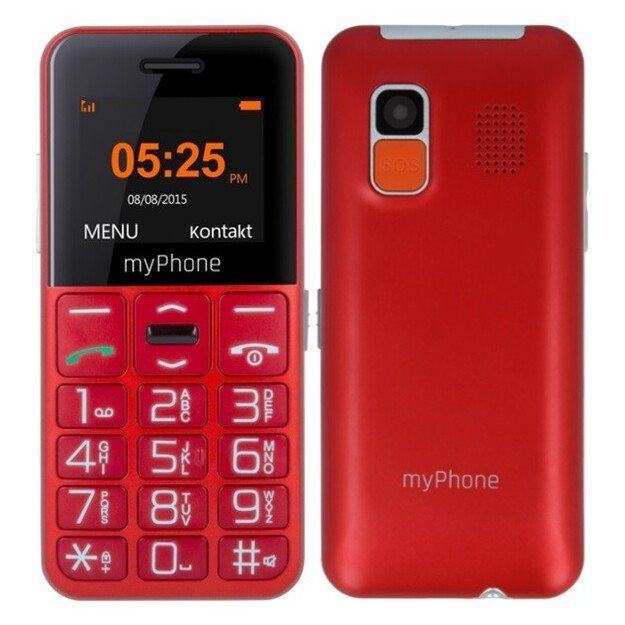 myPhone | Halo Easy | Red | 1.77   | TFT | 24 MB | 32 MB | Single SIM | Bluetooth | Main camera resolution 0.3 MP | 1000 mAh
