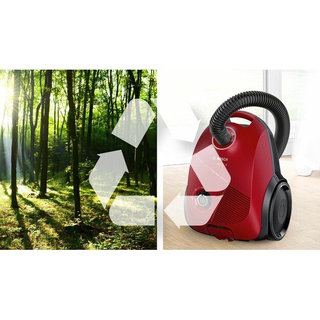 Bosch Serie 2 BGBS2RD1 vacuum 3.5 L Cylinder vacuum Dry 600 W Dust bag 2