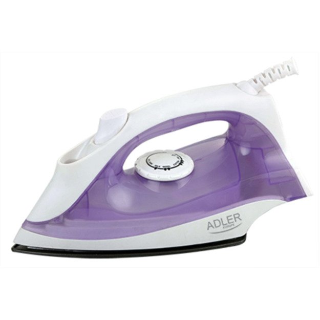 Iron | Adler | AD 5019 | With cord | 1600 W | Water tank capacity 100 ml | Continuous steam 10 g/min | Violet/White 1