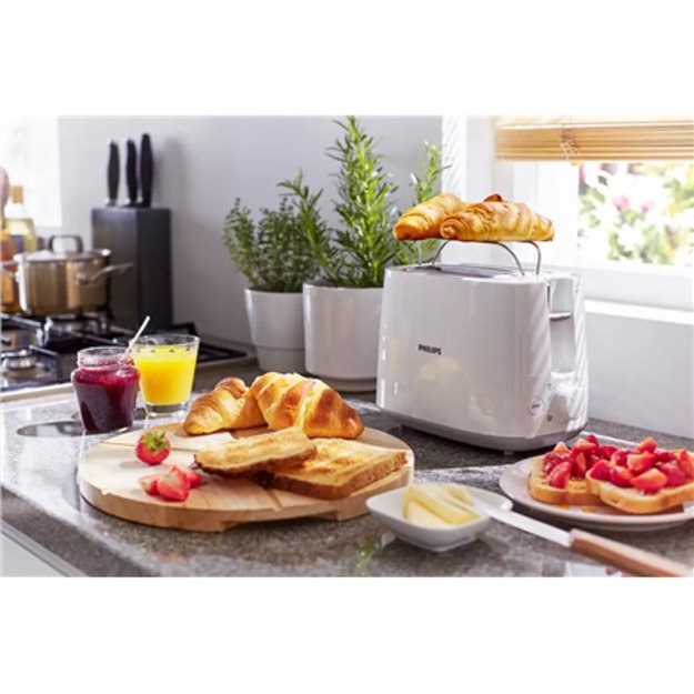 Philips | Toaster | HD2582/00 | Power 760 - 900 W | Number of slots 2 | Housing material Plastic | White 1