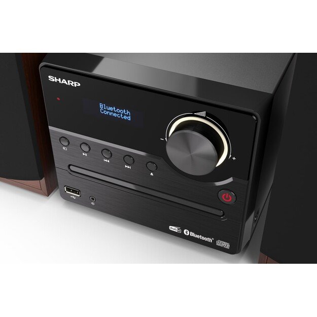 Sharp | Hi-Fi Micro System | XL-B517D(BR) | Brown | USB port | AUX in | Bluetooth | CD player | FM radio | Wireless connection 1
