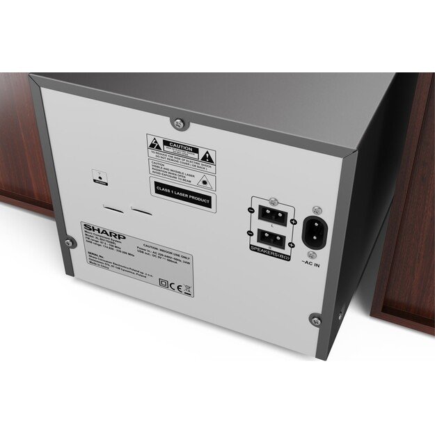 Sharp | Hi-Fi Micro System | XL-B517D(BR) | Brown | USB port | AUX in | Bluetooth | CD player | FM radio | Wireless connection 2