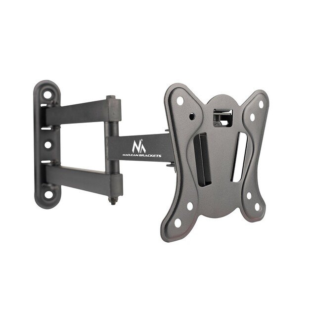 Maclean MC-417 Full Motion TV Monitor Wall Mount 13-32  30kg max. VESA 100x100 Black Powder Coated Universal Holder Bracket 9