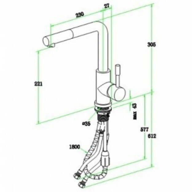 Virtuvinis mai&scaron;ytuvas su i&scaron;traukiama žarna Villeroy 969701LC 1