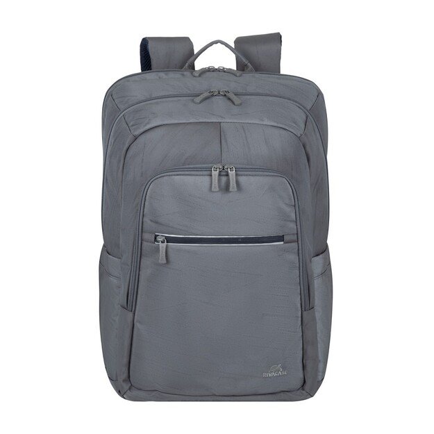 RIVACASE 7569 Laptop Backpack 17.3  Alpendorf ECO, grey, waterproof material, eco rPet, pockets for smartphone, documents, 43