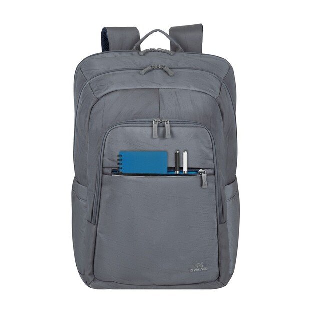 RIVACASE 7569 Laptop Backpack 17.3  Alpendorf ECO, grey, waterproof material, eco rPet, pockets for smartphone, documents, 42