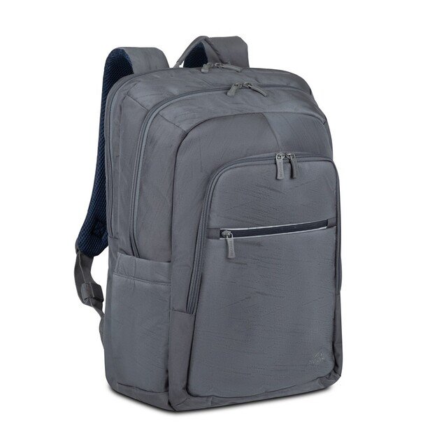 RIVACASE 7569 Laptop Backpack 17.3  Alpendorf ECO, grey, waterproof material, eco rPet, pockets for smartphone, documents, 45