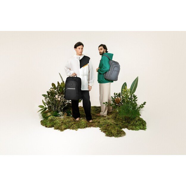 RIVACASE 7569 Laptop Backpack 17.3  Alpendorf ECO, grey, waterproof material, eco rPet, pockets for smartphone, documents, 18