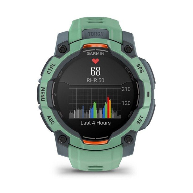 Garmin Instinct 3 AMOLED 3.05 cm (1.2 ) 45 mm Digital 390 x 390 pixels Touchscreen Green GPS (satellite) 7