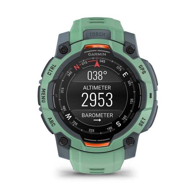 Garmin Instinct 3 AMOLED 3.05 cm (1.2 ) 45 mm Digital 390 x 390 pixels Touchscreen Green GPS (satellite) 6