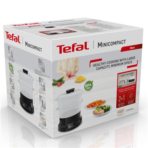 TEFAL | Food Steamer | VC139810 | Black | 800 W | Capacity 6 L | Number of baskets 2 1