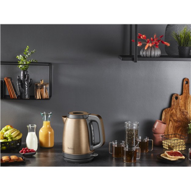 TEFAL Coppertinto Kettle | KI280G10 | Electric | 2400 W | 1.7 L | Stainless steel | 360&deg; rotational base | Copper/Black 2