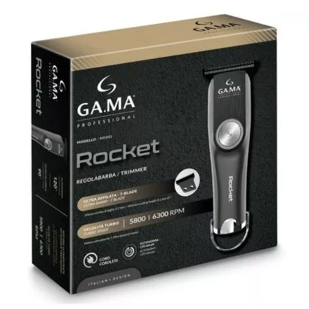 GA.MA PM2510 Rocket cord-cordless trimmer, Black | GA.MA 1