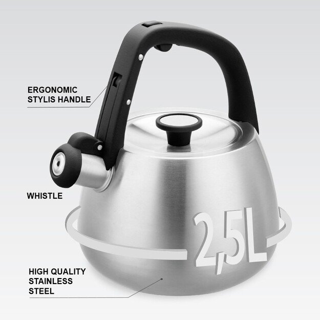 Kettle Maestro MR-1318 2,5 l Silver, Black 3