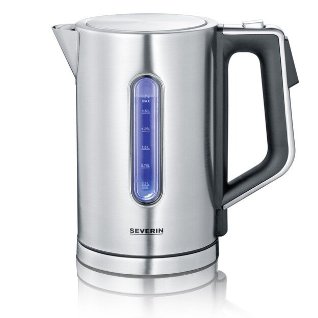 Severin 3418000 electric kettle 1.7 L 3000 W Black, Stainless steel