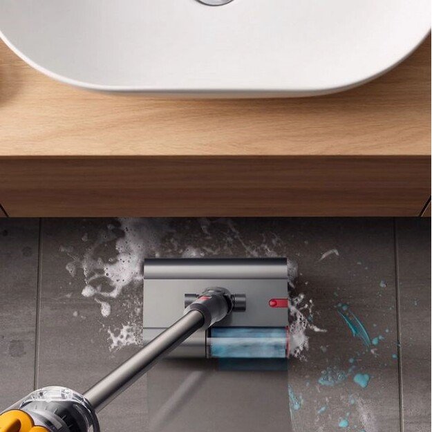 Dyson V12 Submarine 3-in-1 stick vacuum Battery Dry&wet HEPA Bagless 0.35 L Nickel, Yellow 3