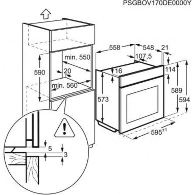 Juodos spalvos orkaitė Electrolux&quot,SteamBake&quot, EOD6P77WZ