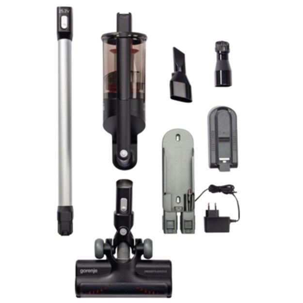 Gorenje | Vacuum cleaner Handstick 2in1 | SVC252FMBK | Cordless operating | Handstick and Handheld | 35 W | 25.2 V | Operating t