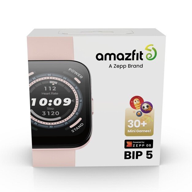 Amazfit Bip 5 4.85 cm (1.91 ) TFT Digital 320 x 380 pixels Touchscreen Pink GPS (satellite)